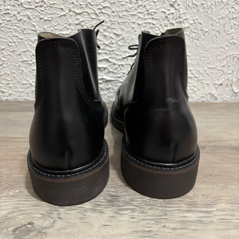 VINTAGE Men's Biltrite Steel Toe EH Chukka Work Leather Black Ankle Boots Sz 8.5